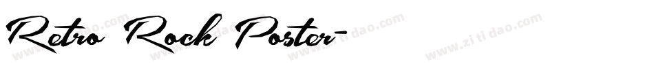 Retro Rock Poster字体转换